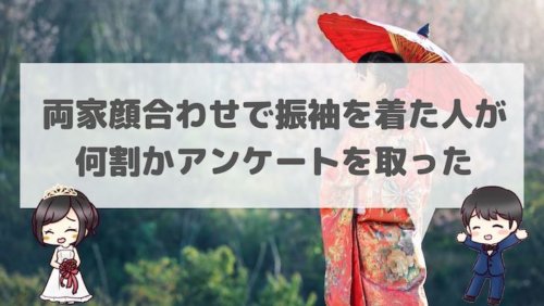 両家顔合わせで振袖を着た人が何割かアンケートを取った 結婚式場探しブログ